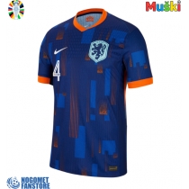 Nizozemska Virgil van Dijk #4 Gostujuci Dres EP 2024 Kratak Rukav